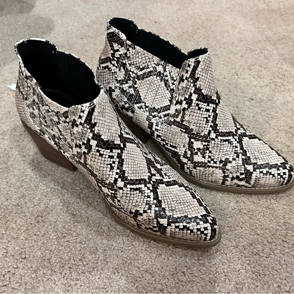 Snakeskin Ankle Boots